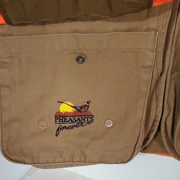 Browning Upland Vest Blaze Orange and Tan Pheasant Hunting Vest Men's S - Picture 6 of 14